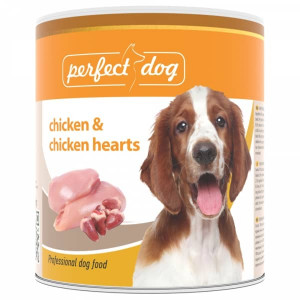 PERFECT DOG CHICKEN HEARTS suņu konservi Vista, vistu sirdis 800g